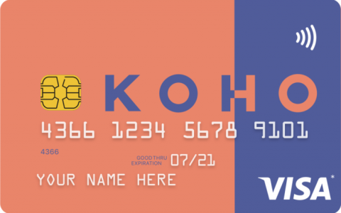 五分钟免费注册KOHO Prepaid Visa拿现金奖励